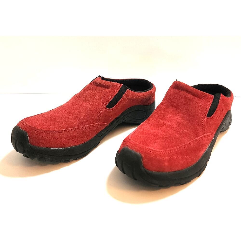 Cabela's Red Suede Slip-On Mule‎ Clogs Women's SZ 6.5